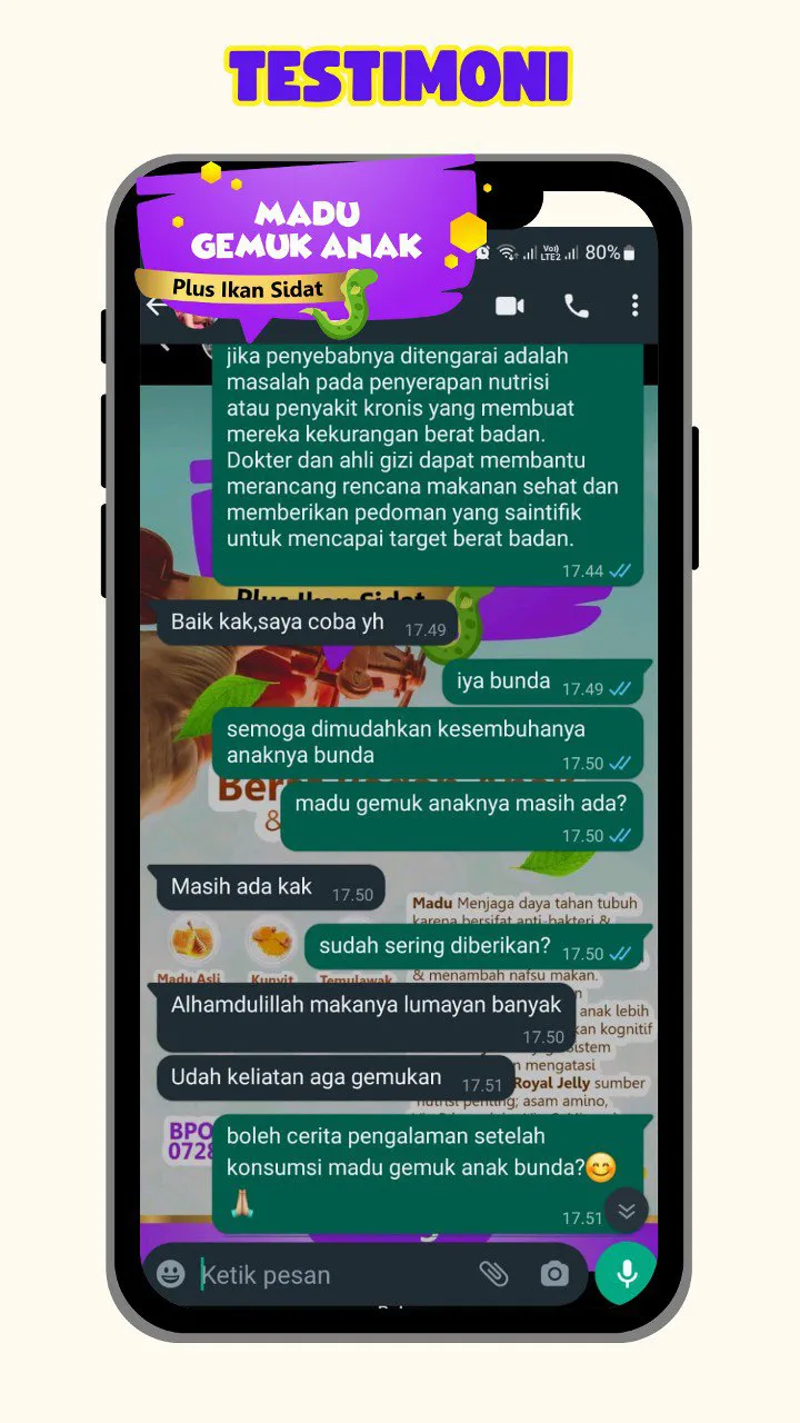 testimoni madu gemuk anak washfah